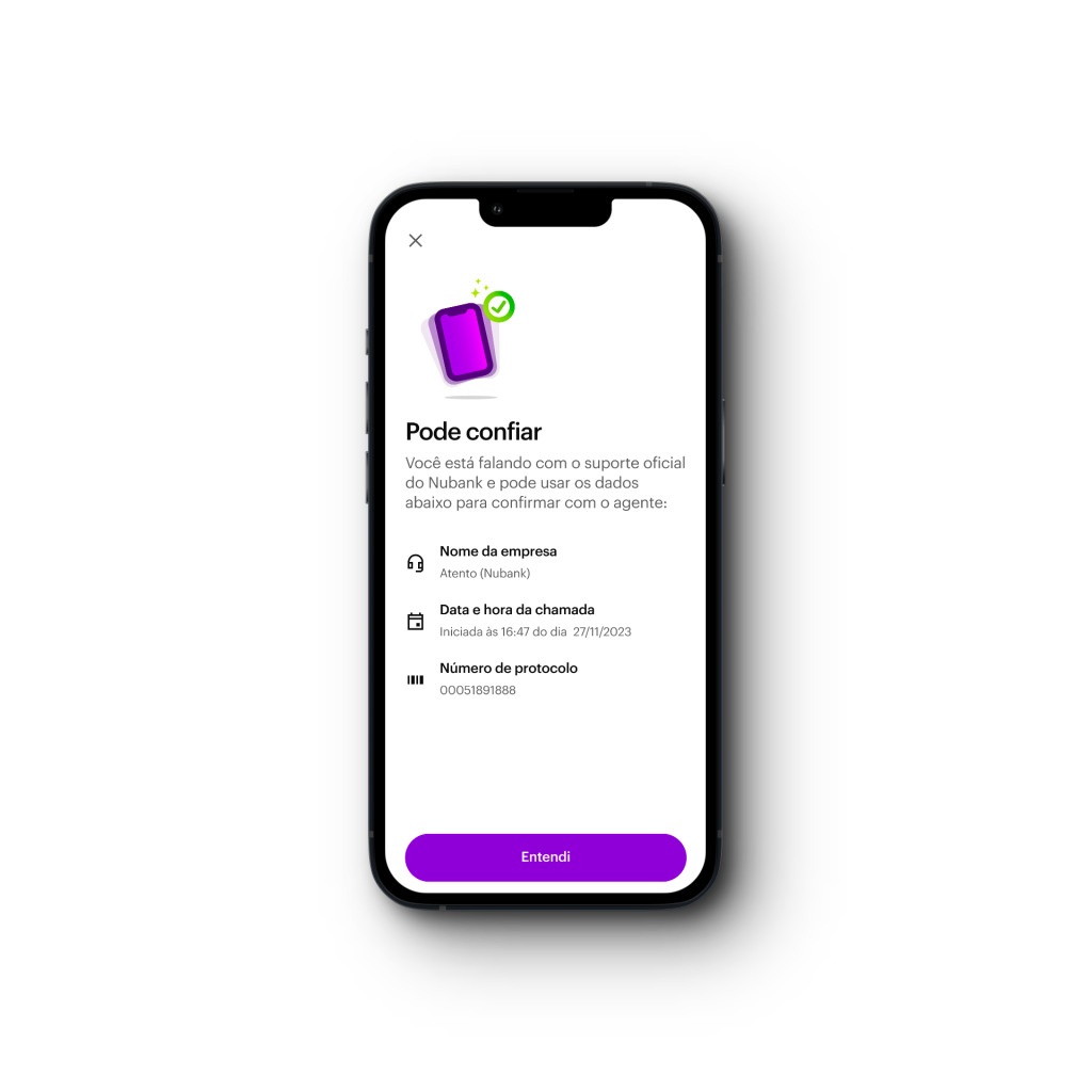 chamada verificada nubank
