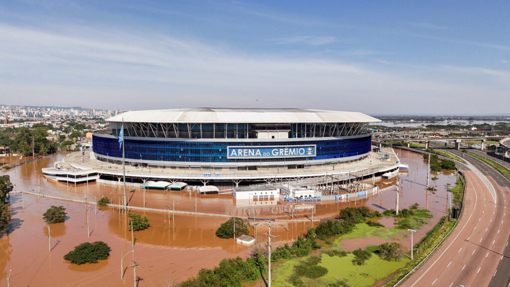 arena gremio alagada